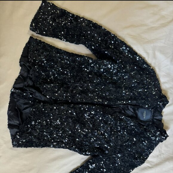 GRYPHON - Dark blue, silk, sequined jacket - Picture 15 of 15